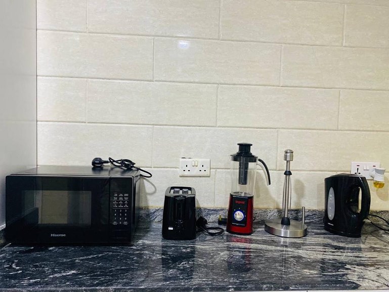 Microwave and blender
