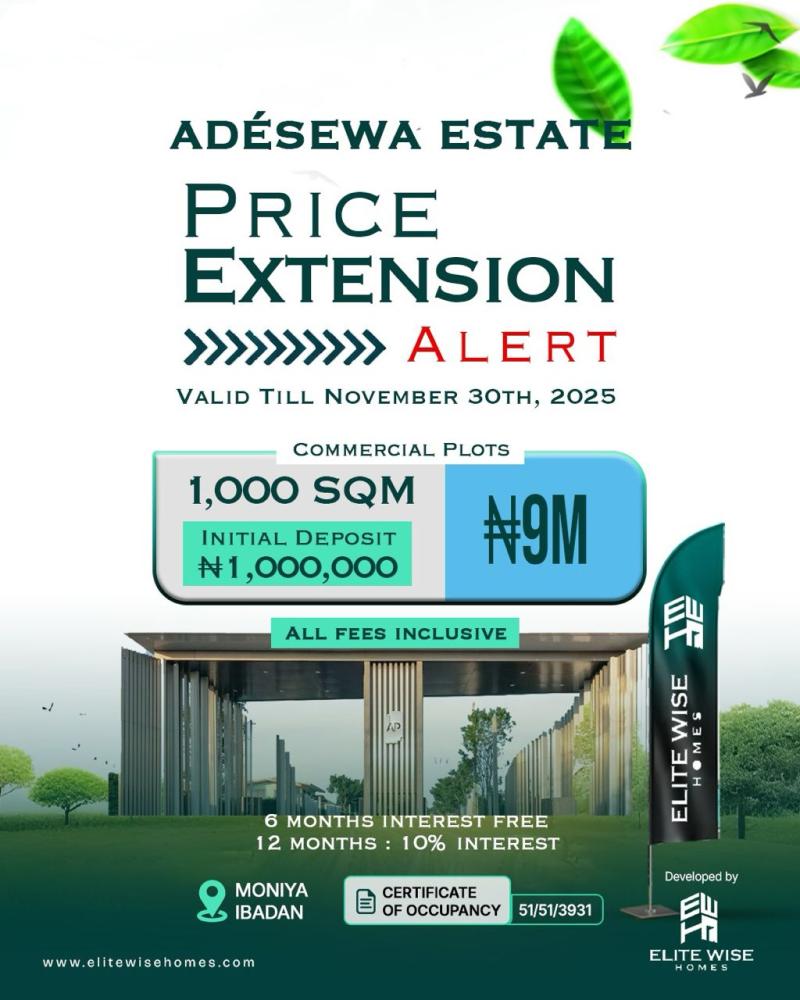 500/1000 Sqm and 1 Acre of Dry Land Available for SALE At Moniya Expressway in Ibadan.