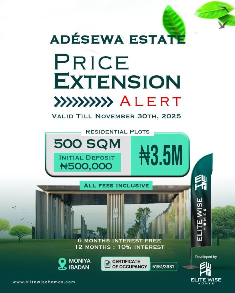500/1000 Sqm and 1 Acre of Dry Land Available for SALE At Moniya Expressway in Ibadan.