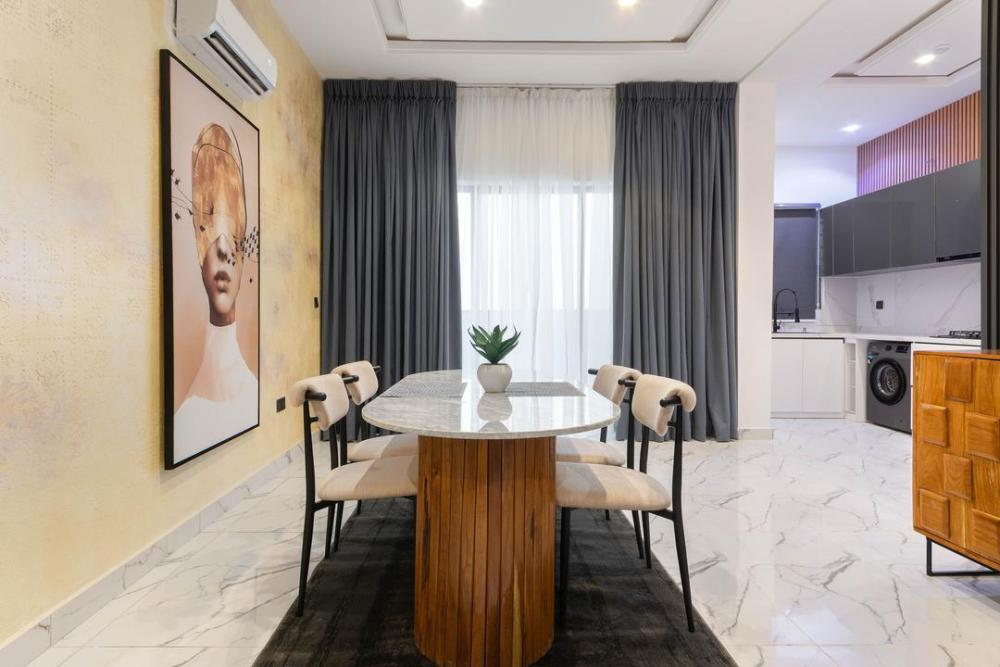 2 Bedroom Apartments With PS 5, Swimming Pool, and Gym Available for Booking Located At Lekki Phase 1, Off Fola Osibo.