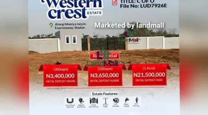 Previously located at Ado Awaye, Iseyin, Oyo State, Western New Town is now reloaded in a more strategic and high-value location, Ayelaagbe, along the Iseyin Expressway, Ibadan.