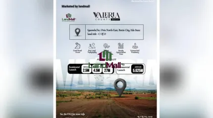 Valeria County Benin is giving you the chance to own land in a fast-growing part of Benin City without stress.