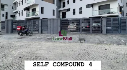 SELF COMPOUND SERVICED 4 BEDROOM MAISONATTE WITH BQ FOR RENT