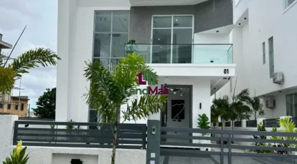 Contemporary 5 bedroom detached with pool, office/study, cinema, gym, rooftop terrace & bq in a secure estate