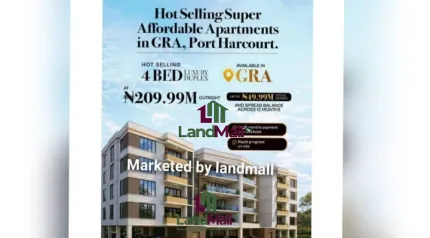 FAST SELLING 2  BEDROOM APARTMENTS & 4 BEDROOM DUPLEXES  IN PORTHARCOURT