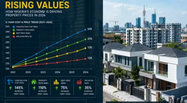 Graph of property prices over the years