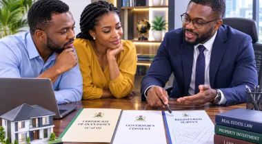 Clients looking at land titles