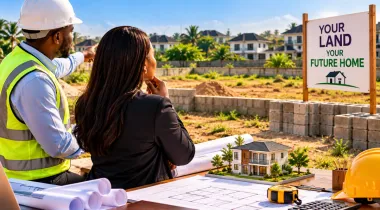 Client checking out a newly acquired land before building commences