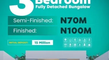 3/4 BEDROOM BUNGALOW WITH PENTHOUSE/FULLY DETACHED DUPLEX OFF-PLAN AT ABRAHAM ADESANYA AJAH FOR SALE