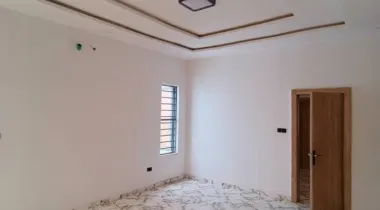 A sharp 4bedroom semi detached duplex without BQ, 2 car park, in a secured estate at Ologolo Lekki 