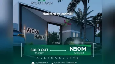 Discover luxury and comfort at Ayora Haven, perfectly located at Iberekodo, off Lekki/Epe Expressway, beside Eleganza, Ibeju-Lekki, Lagos.