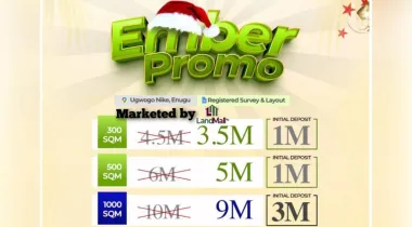 300/500/1000 Sqm Dry Land Available for SALE at Ugwogo Nike, Enugu State.