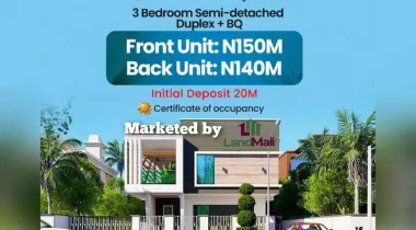 Off Plan 3 Bedroom Semi Detached House With A BQ Located At Chois Garden, Abijo Gra, Ajah, Lekki.