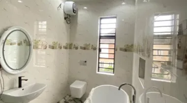 TASTEFULLY DESIGNED 4 BEDROOM SEMI DETACHED DUPLEX WITH A ROOM BOYS QUARTER IS AVAILABLE FOR SALE AT IKOTA,  LEKKI LAGOS.*