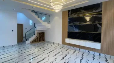 TASTEFULLY DESIGNED 4 BEDROOM SEMI DETACHED DUPLEX WITH A ROOM BOYS QUARTER IS AVAILABLE FOR SALE AT IKOTA,  LEKKI LAGOS.*