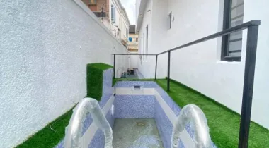 TASTEFULLY DESIGNED 4 BEDROOM SEMI DETACHED DUPLEX WITH A ROOM BOYS QUARTER IS AVAILABLE FOR SALE AT IKOTA,  LEKKI LAGOS.*