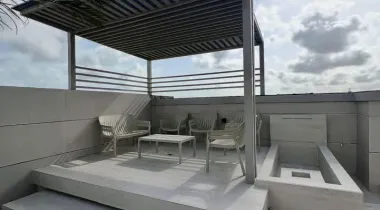 LEKKI PHASE 1 | N850M FULLY SERVICED 2 BEDROOM PENTHOUSE SITTING ON 400SQM WITH GAZEBO , 2 OUTDOOR LOUNGES, ELEVATOR, MASSIVE COMPOUND SPACE , SWIMMING POOL, GYM , LAUNDRY ROOM , KITCHENETTE FOR SALE