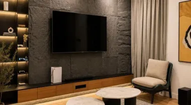 The Slate Unit is a tastefully furnished 2-bedroom apartment in Ikate, Lekki, designed with rich, contemporary interiors and clean architectural lines. Featuring a sophisticated dark-toned aesthetic, premium finishes, and thoughtfully curated spaces, it's ideal for business travellers, couples, weekend getaways, or extended stays seeking comfort with character.