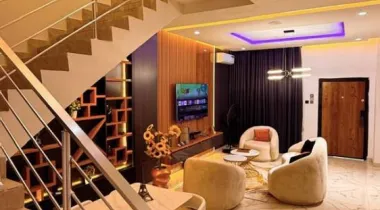 Exotically finished and smartly furnished 3bedroom terrace duplex is up for LEASE — Ready to move in  *Rent: 10m*