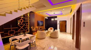 Exotically finished and smartly furnished 3bedroom terrace duplex is up for LEASE — Ready to move in  *Rent: 10m*