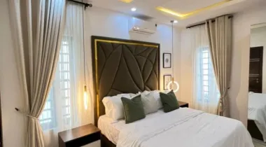 Well built and solid 5bedroom FURNISHED detached duplex with a BQ is up for LEASE — Ready to move in