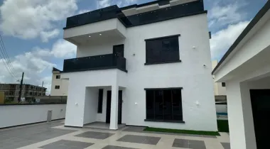 EXQUISITELY FINISHED LUXURY 4 BEDROOM FULLY DETACHED DUPLEX WITH  BQ, SWIMMING POOL, LAUNDRY ROOM AND It HAS A 3 LIVING ROOM AND A GATEHOUSE