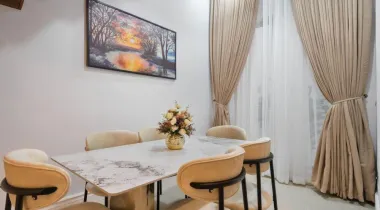 Fully furnished 4bedroom semi detached house with a room bq for rent