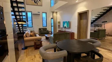 A brand new cozy and beautiful 1/2 bedroom well furnished apartment in Lekki.  📍 Address: Lekki phase 1, Lekki.