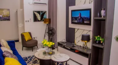 2 bedroom apartment fully furnished with solar inverter