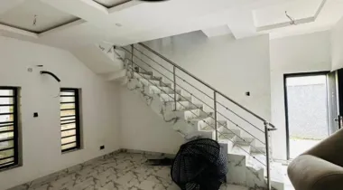 3 BEDROOM SEMI DETACHED DUPLEX WITH BQ AT ATICAN BEACH ESTATE BESIDE COSTAL ROAD LEKKI