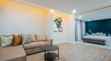 FULLY SERVICED AND FULLY FURNISHED THREE (3) BEDROOM APARTMENT WITHOUT NO ROOM BOYS QUARTER IN A SERENE ENVIRONMENT WITH SWIMMING POOL