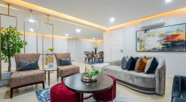 FULLY SERVICED AND FULLY FURNISHED THREE (3) BEDROOM APARTMENT WITHOUT NO ROOM BOYS QUARTER IN A SERENE ENVIRONMENT WITH SWIMMING