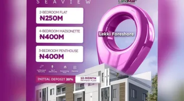Laguna Seaview is a premium off-plan residential development located within the serene Lekki Foreshore Scheme, offering breathtaking lagoon views and refined urban living. The project sits on approximately 1,000sqm in a secure and well-planned environment.  The development comprises 2-Bedroom Apartments, 4-Bedroom Maisonettes with BQ, and 3-Bedroom Pent Apartments with BQ, thoughtfully designed with contemporary architecture, spacious interiors, and high-quality finishes.  Key Features &amp; Amenities:     •   