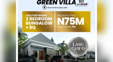 CELEBRATION GREEN VILLA ** Celebration Parkland Estate is a fully residential estate that comprises of lands and developments of Fully Detached 3-Bedroom Bungalows with BQ.