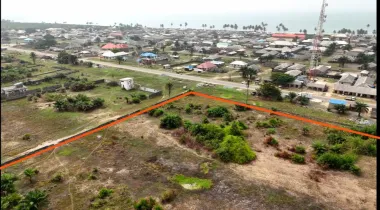 Ocean view land facing the express in Ibeju Lekki,  beside La Campagne Tropicana.