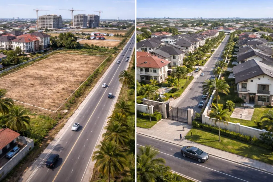 road land vs estate land