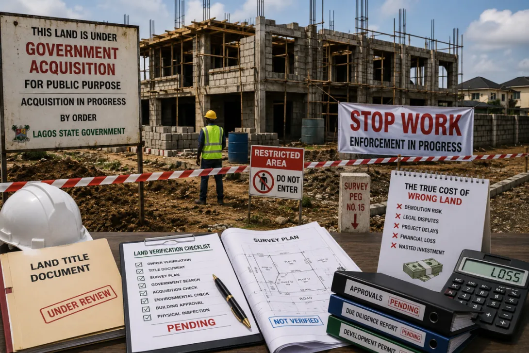 Stop work construction site