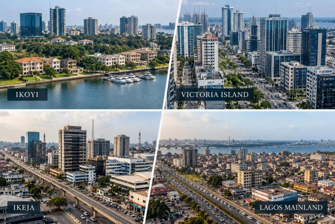 Visual images of Lekki, Vi, Ikeja, Ikoyi