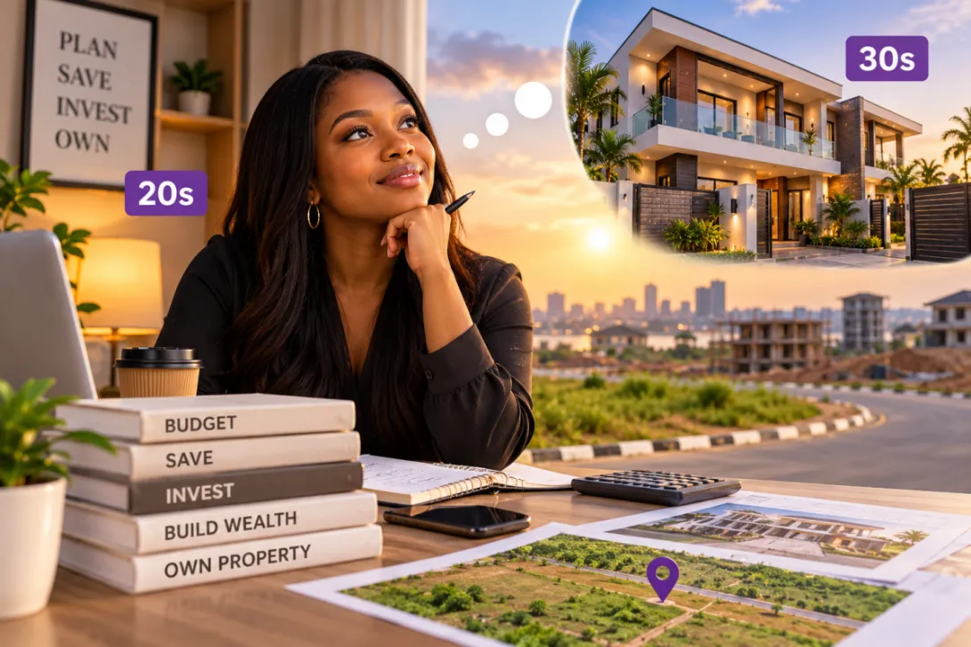 A lady Planning her investment portfolio